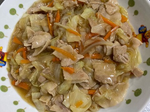 豚バラ肉と野菜のとろみ炒め